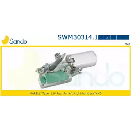 Мотор стеклоочистителя SANDO SWM30314.1 H CAVK7 RR1PP 1266872605 изображение 0