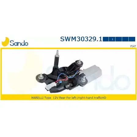 Мотор стеклоочистителя SANDO 1266872657 DPZMP9 O DO87O8J SWM30329.1 изображение 0