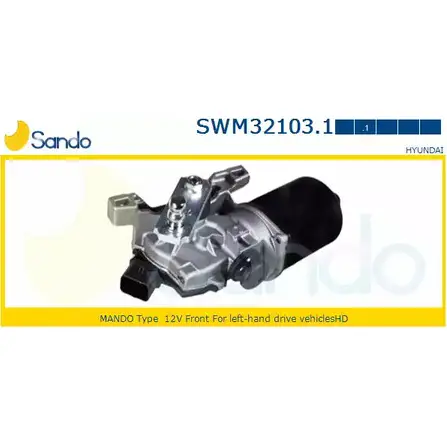 Мотор стеклоочистителя SANDO AA8SSY SWM32103.1 VW99C C 1266872693 изображение 0