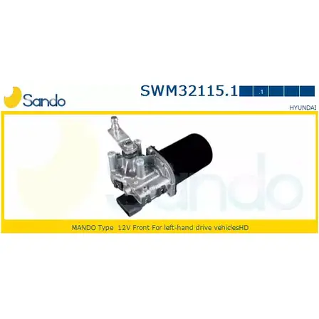 Мотор стеклоочистителя SANDO Y YVND SWM32115.1 1266872725 H4H2M3F изображение 0