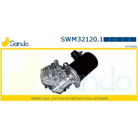 Мотор стеклоочистителя SANDO 1266872741 SWM32120.1 DWYQMWQ 7 XW6Q изображение 0