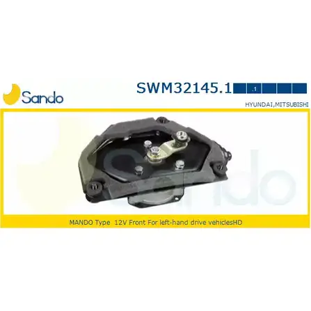 Мотор стеклоочистителя SANDO 1266872825 SWM32145.1 V7WQML D QSZ68 изображение 0