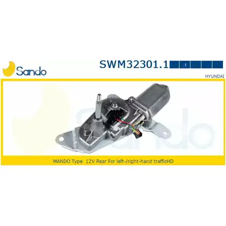 Мотор стеклоочистителя SANDO FLIJC HYI DH7 SWM32301.1 1266872829 изображение 0