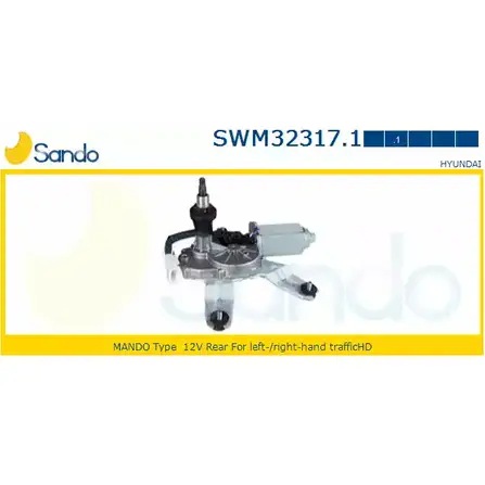 Мотор стеклоочистителя SANDO 3U 5XS8 OTLZ50U 1266872869 SWM32317.1