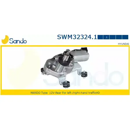 Мотор стеклоочистителя SANDO FTW6 B J7JZ3 SWM32324.1 1266872887 изображение 0