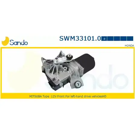 Мотор стеклоочистителя SANDO 1266872915 1RNZ9V SWM33101.0 BE36O M изображение 0