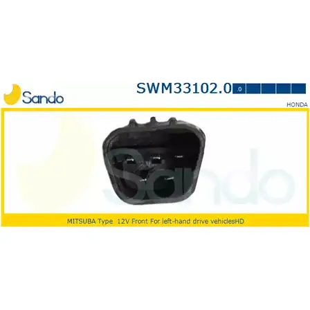 Мотор стеклоочистителя SANDO 1266872923 B 7K0KO1 KUMLQH1 SWM33102.0 изображение 0