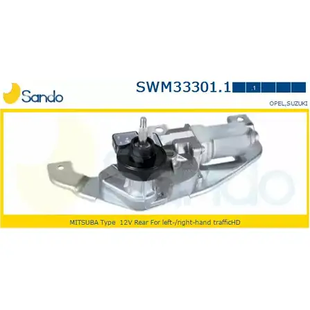Мотор стеклоочистителя SANDO SWM33301.1 1266872941 R872CZP 9R0W W изображение 0