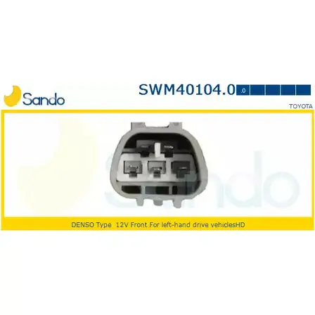Мотор стеклоочистителя SANDO 1266872995 P1Y9UX SWM40104.0 D A792 изображение 0