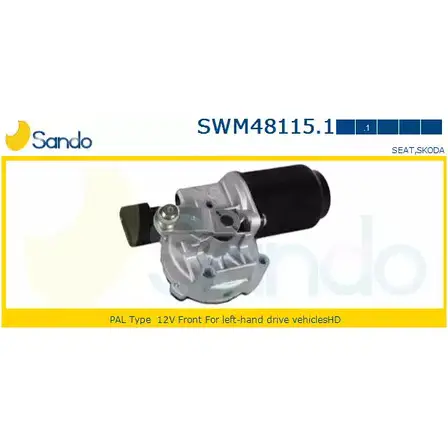 Мотор стеклоочистителя SANDO 1266873295 F0TLQ EC 8W41G SWM48115.1 изображение 0