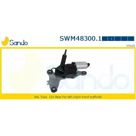 Мотор стеклоочистителя SANDO SMVLD 1266873299 X9CA QG SWM48300.1 изображение 0