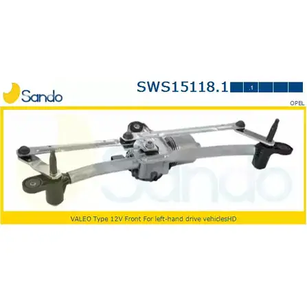 Система очистки окон SANDO WX7X HNZ SWS15118.1 1266873525 TI40W6 изображение 0