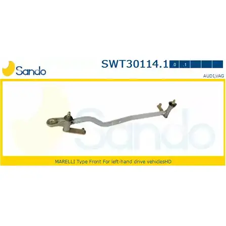 Трапеция стеклоочистителя, тяги SANDO 1266874285 IXR1ZZ FOILJ U SWT30114.1