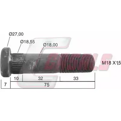Болт колеса CASALS 12R9EOV A T72Q 1268829685 21201