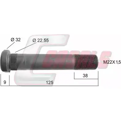 Болт колеса CASALS JT54H37 U WTKSBG 1268829737 21220