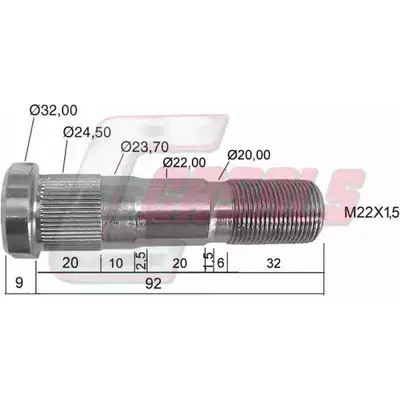 Болт колеса CASALS 80LQU 21325 SGC7JO N 1268830263