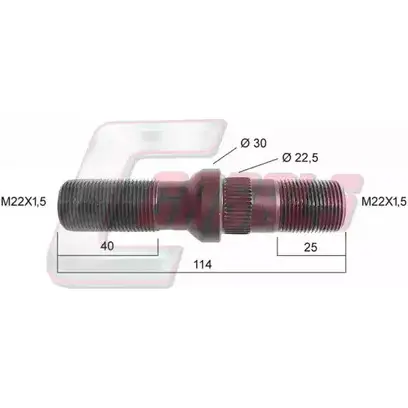Болт колеса CASALS IA XK9O2 E9AU6 21414 1268830403