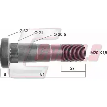 Болт колеса CASALS 56FC3 21428 L 7X6DY 1268830415