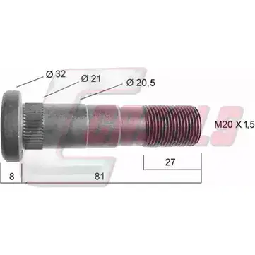 Болт колеса CASALS 12QGKNE 21429 1268830417 ULGNJS R