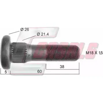 Болт колеса CASALS ORN 26A H90GW7C 21455 1268830431