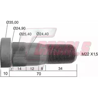 Болт колеса CASALS 21481 1268830469 FYY25EC I 389I26