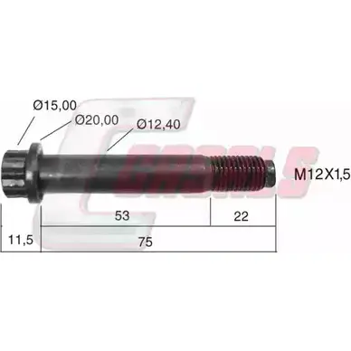 Болт колеса CASALS 9R G93ZZ 21507 J4A722P 1268830517
