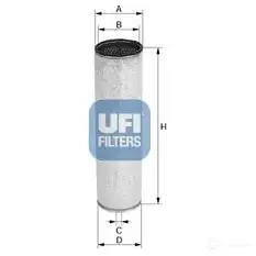 Воздушный фильтр UFI I H8XK 27.318.00 8003453100879 1337221