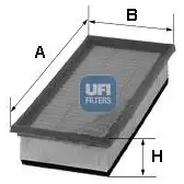 Воздушный фильтр UFI 8003453138629 1338085 W7AF QN 30.470.00