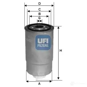 Топливный фильтр UFI 5S AP0F 24.383.00 1336502 8003453060678 изображение 0