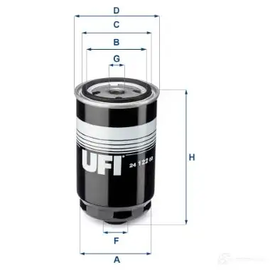 Топливный фильтр UFI 8003453062214 1336416 D 1JC8 24.122.00 изображение 0