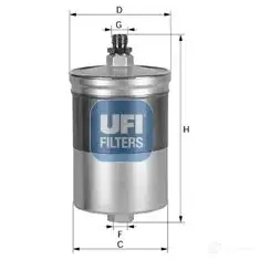 Топливный фильтр UFI 8003453153448 31.563.00 1338434 17C 1UJ
