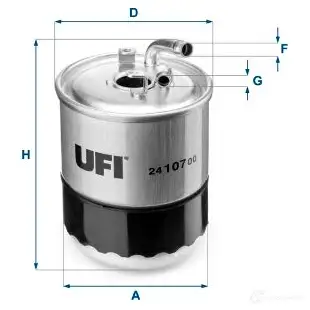 Топливный фильтр UFI 1336404 VT 4W5 24.107.00 8003453062061 изображение 0