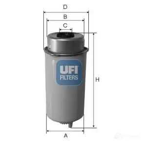 Топливный фильтр UFI 24.464.00 1336565 4 SSF9A 8003453062115