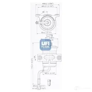 Топливный фильтр UFI R 83SZ 8003453155497 1338624 31.802.00