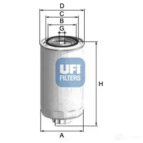 Топливный фильтр UFI 0B HTK3K 1336405 24.110.00 8003453062085