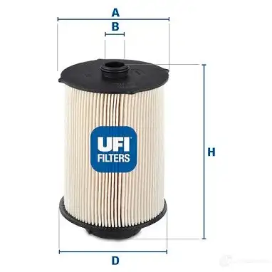 Топливный фильтр UFI MXNQ M 1336891 8003453089334 26.043.00