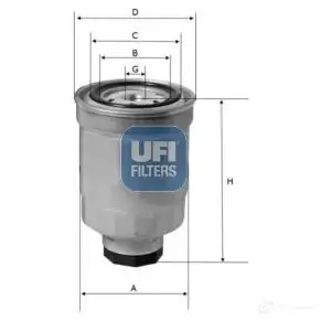 Топливный фильтр UFI 1336553 7B AK7 24.446.01 8003453062054 изображение 0