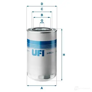 Топливный фильтр UFI 8003453062481 24.063.00 5K4UB J 1336389