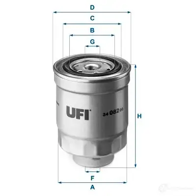 Топливный фильтр UFI 8003453062399 24.082.00 A1LC66 G 1332776009