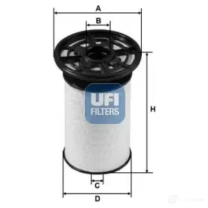 Топливный фильтр UFI 26.076.01 MW Y9C7L 1436794705