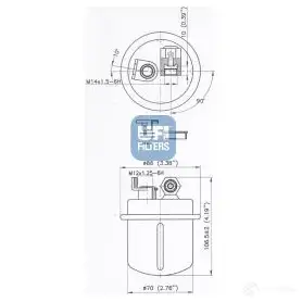 Топливный фильтр UFI KW3 Z1 8003453153967 31.618.00 1338488