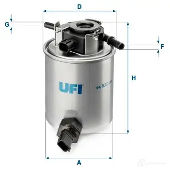 Топливный фильтр UFI 24.020.01 1336374 85JC V0T 8003453062146