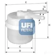 Топливный фильтр UFI 31.006.00 1338348 Q2AD V 8003453152540