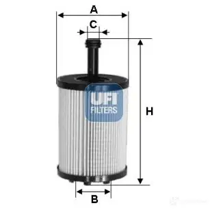 Масляный фильтр UFI 25.197.00 8003453068599 X8ME 1 1424948715