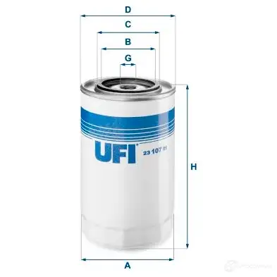 Масляный фильтр UFI 8003453040144 WK T2JU0 23.107.01 1336083