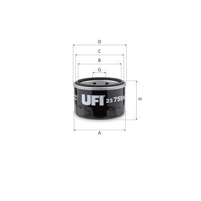 Масляный фильтр UFI QYK HQ 23.759.00 1440071521