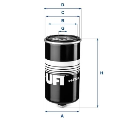 Топливный фильтр UFI M6UM V 1440071622 24.473.00