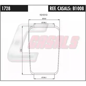 Пневмобаллон CASALS B1008 1268864651 K75CQ M6Y5 UZC изображение 0