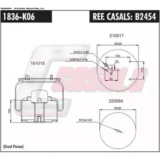 Пневмобаллон CASALS 24EF KYO Q8RU8PE B2454 1268866241 изображение 0