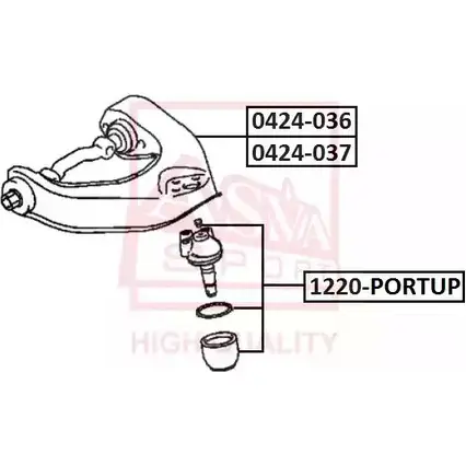 Рычаг подвески ASVA WC FNGBQ 1269690699 0424-037 изображение 0